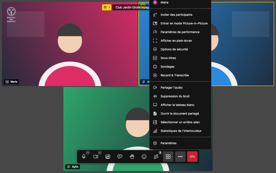 Le menu Plus Le menu Plus