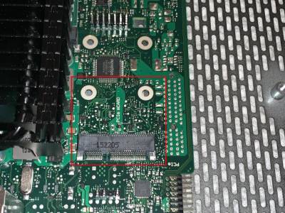 Bild Mini-PCIe Slot aut dem Motherboard