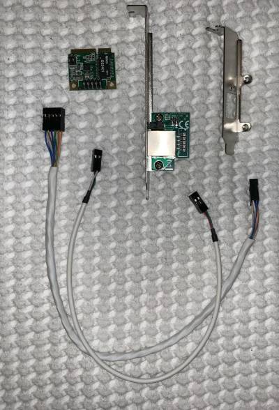 Bild Mini PCIe LAN-Karte Low Profile Slotblech